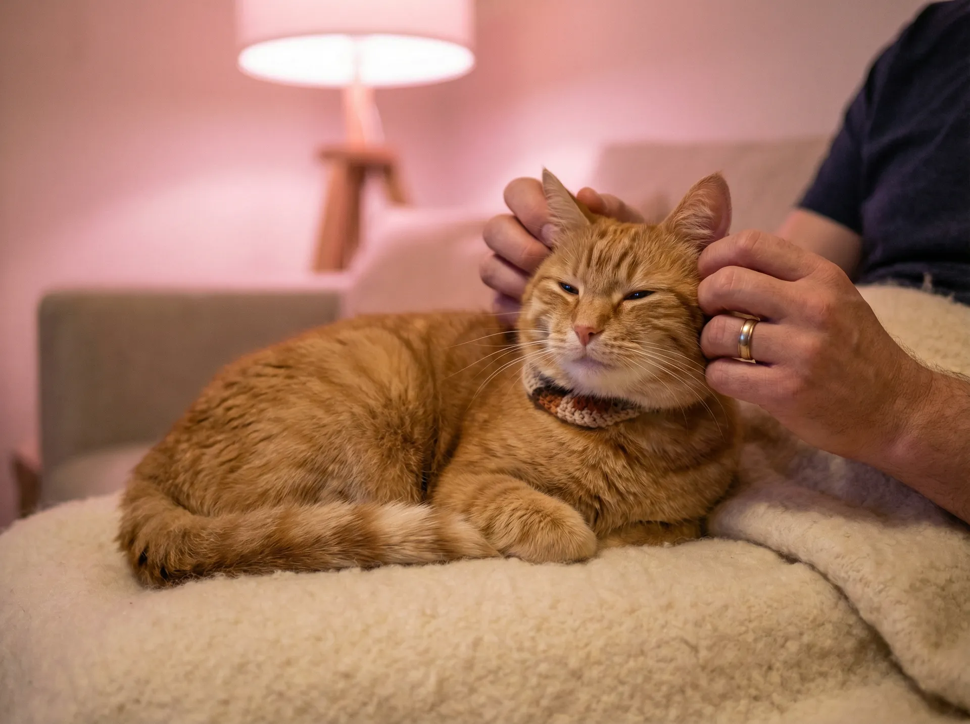 猫咪被温柔抚摸的幸福时刻 - 花季传媒